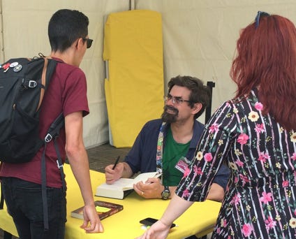 Adrian Tchaikovsky signing