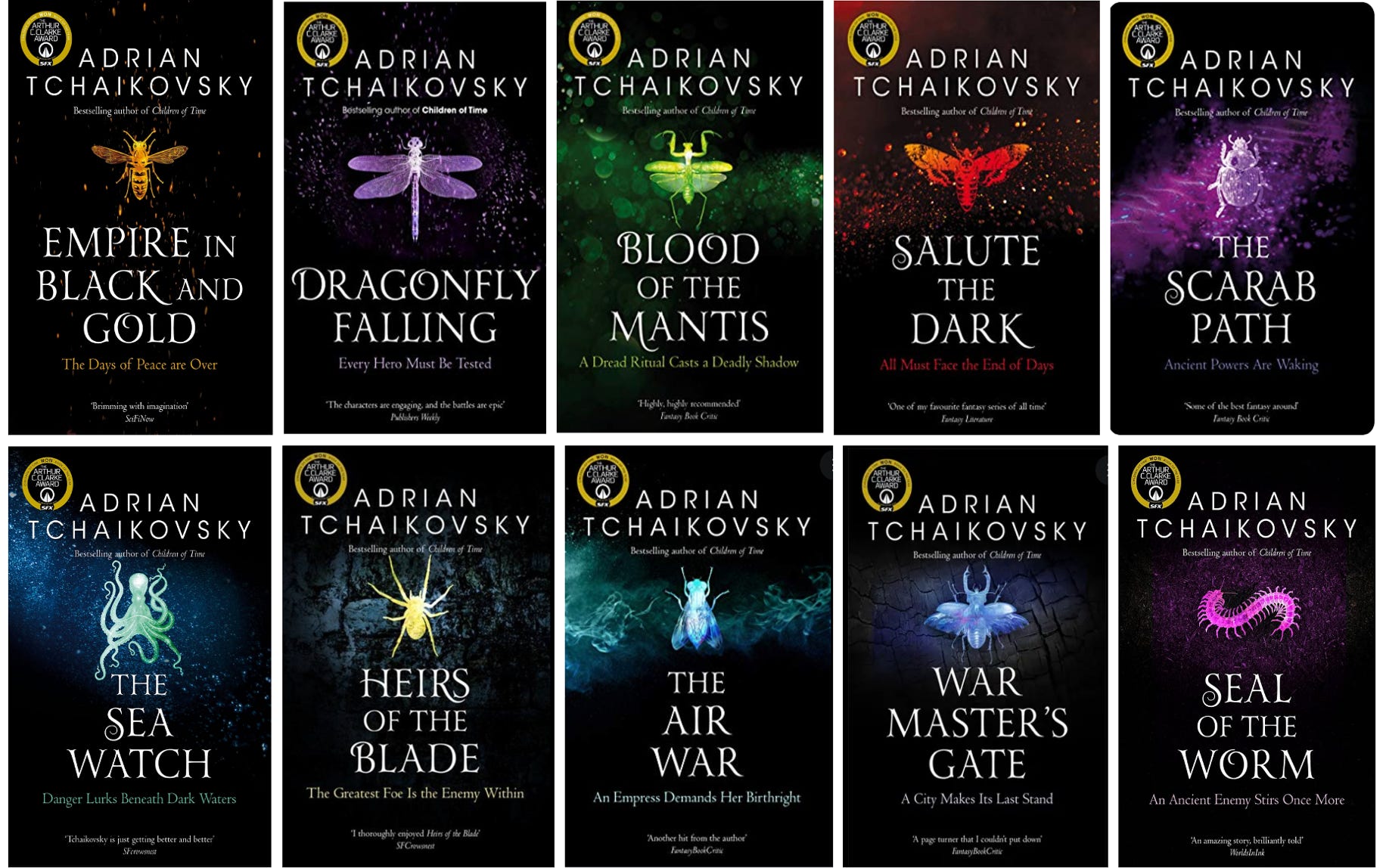 Shadows of the Apt Series Covers and link